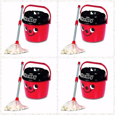£13.94 • Buy Kids Children's Cleaning Role Play Toy Mop & Bucket Set Red Girls Xmas Gift New