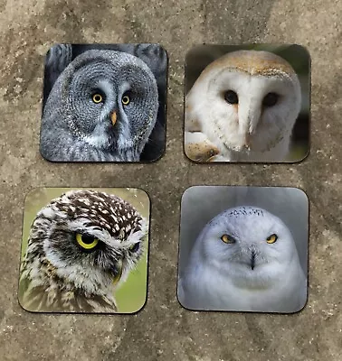 £4.40 • Buy Owl Theme Wooden Coasters 
