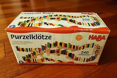Haba Kids' 240 Pieces Wooden Block Building Domino Race Play Set Educational • $67