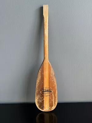 Vintage Feather Brand Boat Canoe Paddle Oar 30  Wood Wooden Cabin USA Decor Lake • $31.85