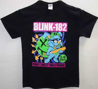 Blink 182 With Matt Skiba Roxy West Hollywood 3-18-2015 T Shirt Medium Black EUC • $17.99