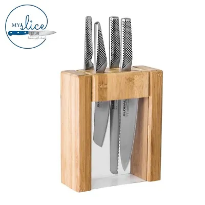 Global Ikasu V 5pc Teikoku Knife Block Set -  Award Winning Cutlery • $338.95