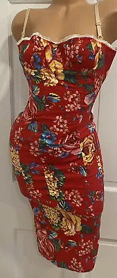 Dolce And Gabbana Bustier Corset Floral Dress It 40 US 0-2  XS • $599.99