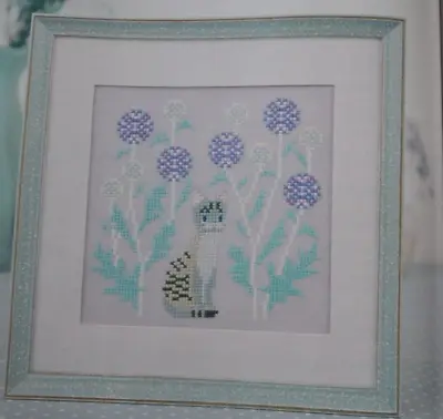 Cross Stitch Chart Only - Cat Hiding Among A Clump Of Oversized Thistles Sampler • £0.99
