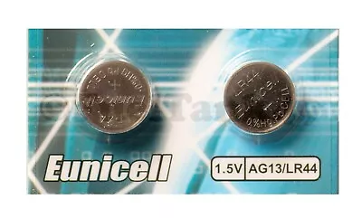 2 X AG13 1.55V LR44 Eunicell Alkaline Batteries G13 L1154F A76  • £1.65