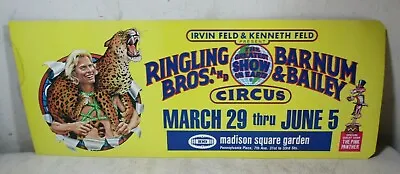 Vintage 1982 Feld Ringling Bros Circus Subway Poster Sign Pink Panther New York  • $379.37