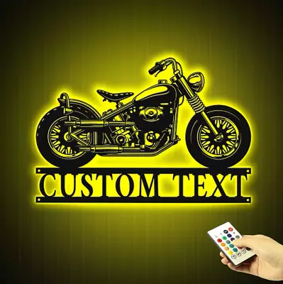 Metal Motorcycle Sign Motorbike Motorcycle Metal Wall Art Gift For Biker • $79.95