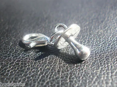 10 Silver Baby Dummy Clip On Charms For Bracelet Wholesale Jewellery Joblot • £5