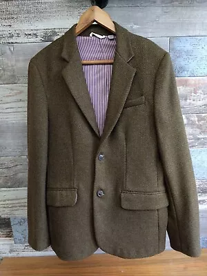 Mens Lined Jack Wills Blazer Size Medium Tweed 100% Wool Check Jacket  • £50