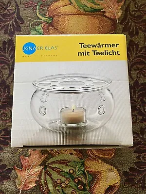 Jenaer Glas Glass TEA WARMER With Candle Made In GERMANY Brand New FREE SHIPPING • $40