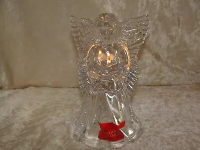 Celebration Mikasa Praying Angel Candle Holder~ Tea Light~ 5.25”h~Solid Crystal~ • $10.40