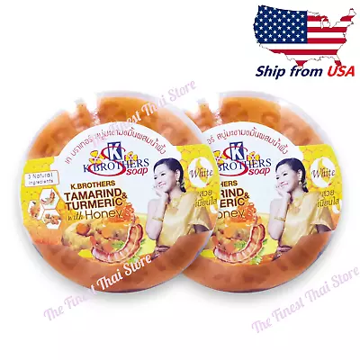 K.Brothers Tamarind Tumeric & Honey Soap Jumbo Size 160g X 2  Ship From USA • $19.90