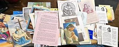 Vintage Lot Of  65 Religious Catholic Prayer Cards Bookmarks Booklets Paper • $4.25