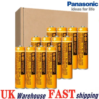 Panasonic 1.2V NI-MH Rechargeable AAA HHR 550MAH Home Cordless Phones Batteries • £25.99