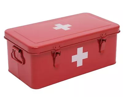 First Aid Medicine Box First Aid Kit Supplies Bin Metal Medicine Storage Ti... • $51.99