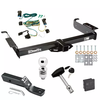 Trailer Hitch For 03-22 Chevy Express GMC Savana Van PKG Wiring 2  Ball + Lock • $295.58