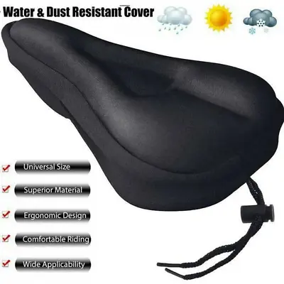 New Bike Bicycle Cycle Extra Comfort Gel Pad Cushion Cover For Saddle Seat Comfy • $6.99