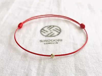 14k Gold Plated 3mm Bead Red String KABBALAH  LUCKY Adjustable Bracelet • £4.75