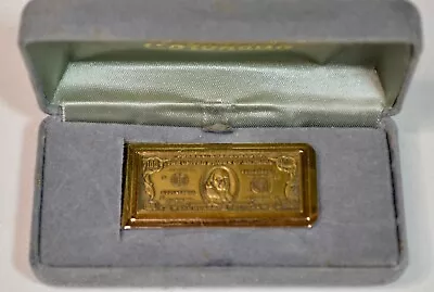 Vintage Coronado $100 Ben Franklin Money Clip In Original Gray Velvet Box • $19.95