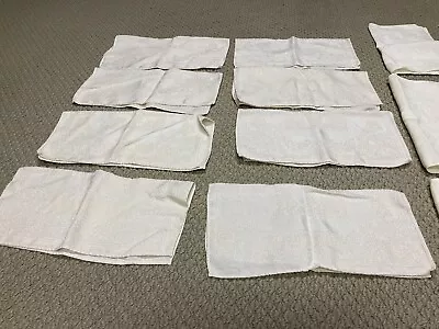 Mixed Lot Of 16 Vintage White/ Off White Linen Cloth Napkins Some Light Stains • $10