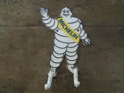 Cast Iron Michelin Man Sign With 2 Key Holders Tyre Advertising Garage • £19.99