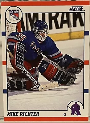 1990 Score #74 Mike Richter Rookie Card New York Rangers • $0.50