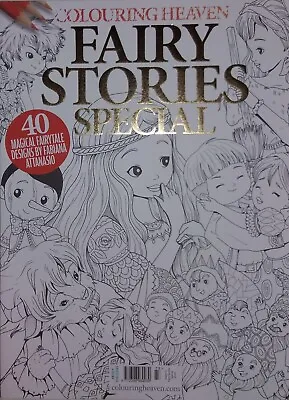 ADULT COLOURING BOOK ~ Colouring Heaven ~ Fairy Stories Special ~ 40 Pages • £9.12