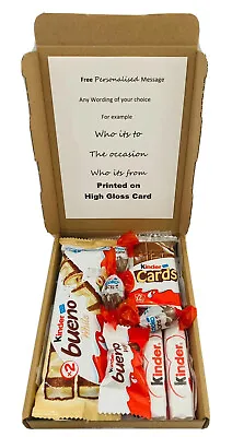 10 Kinder Bueno Chocolates Personalised Sweet Treat Gift Hamper Christmas • £6.95