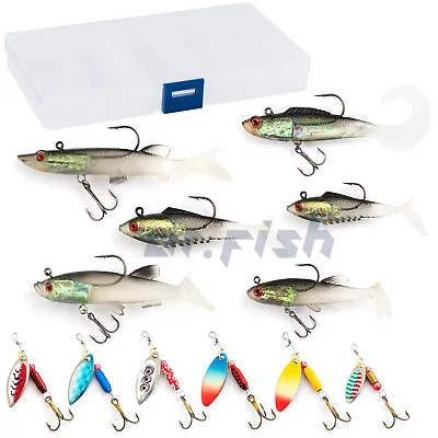 60X Fishing Lures Metal Spinner Baits Tackle Crankbait Trout Spoon Rooster Tail • $10.99