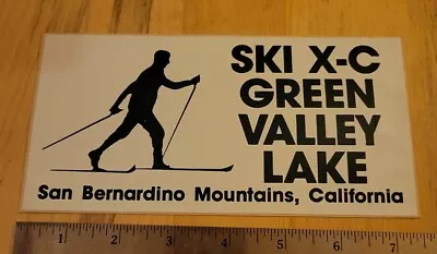 Vintage Ski X-c Green Valley Lake San Bernardino Mountains Ca. Bumper Sticker • $19.95