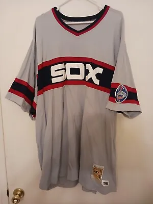 Chicago White Sox Mitchell And Ness Fisk Grey Jersey Size Mens 3xl 56 • $60