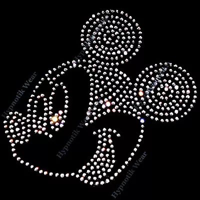 Rhinestone Transfer   Mickey Mouse    Iron On  Hotfix Cute • $11.99