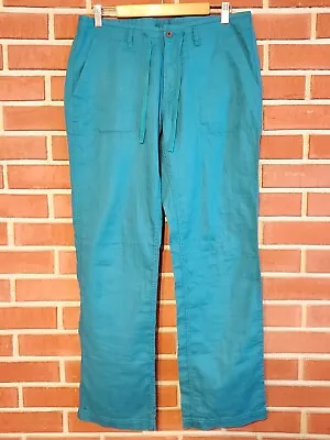 Patagonia Hemp / Organic Cotton Zipper Fly Lightweight Chino Pants Teal EUC • $44.99