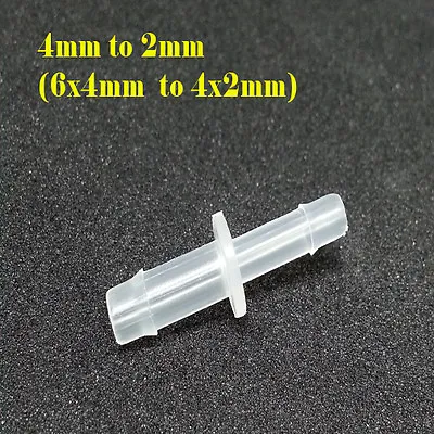 Solvent Resistant Tube Connector 2mm To 4mm Wide Format Printer INK 6x4  4x2 #22 • $1.95
