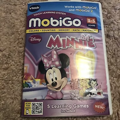 Vtech MobiGo Disney Minnie Mouse Touch Learning System Video Game Ages 3-5 • $5