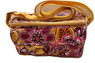 Vera Bradley Bali Gold STAY COOLER Insulated Lunch Box Lunch Bag Lunch Tote • $24.99