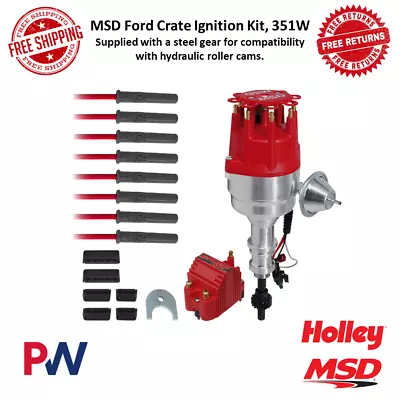 MSD Ignition Kit Ready-to-Run Distributor Coil Spark Plug Wire For Ford 351W • $1090.75