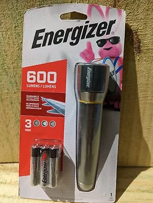 ENERGIZER 600-Lumens LED Flashlight 3 Modes Aircraft Aluminum 6-AAA Batteries • $0.99