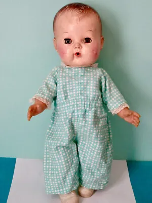 Tiny Tears Baby Doll Blinking Eyes 12.6  American Character 1959 Pat. 2675644 • $39.94