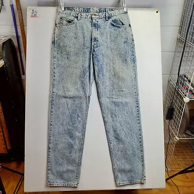 VTG Brittania Denim Jeans Stone Acid Wash SZ 38 X 34 USA 80s 90s Vintage Jeans • $14.95