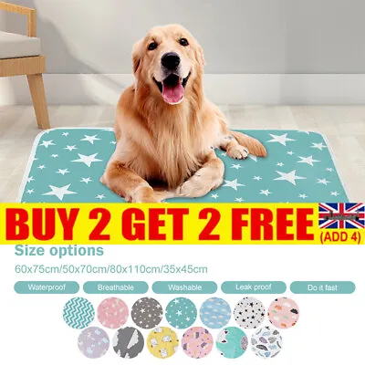 £4.39 • Buy Large Washable Pee Pads Mats Puppy Training  Pad Toilet Wee Cat Dog Pet Supplies