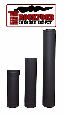 Black Single Wall Chimney Stove Pipe 8 In. Diameter Variety Of Lengths • $137.99