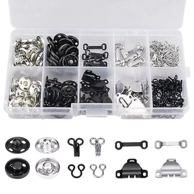 100 Pairs 3 Styles Skirt Hooks And Eyes Sewing Hook Sewing Snaps Clothing Fi... • $19.21