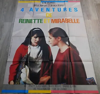 4 Aventures De Reinette Et Mirabelle French Movie Poster Orig 47 63 1987 Rohmer • $275