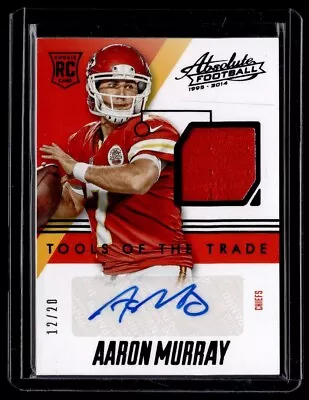 2014 Absolute Purple Tools Trade /20 Rookie Jersey Auto Aaron Murray Chiefs • $9.99