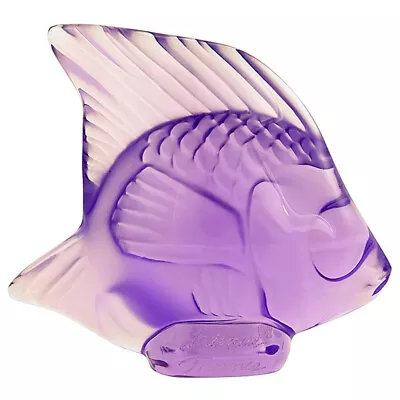 Lalique Crystal (Brand New) Fish Sculpture Colour : VIOLET- LIGHT PURPLE 3003000 • £95