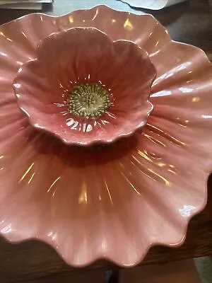 Maxcera Floral Pink Poppy Bowl • $50