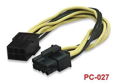 8  6-Pin (2x3) PCI-Express To 8-Pin (2x4) PCI-Express Cable CablesOnline PC-027 • $5.94