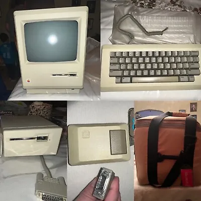 Apple Macintosh 512K M0001W *WORKING* Computer W/Bag Keyboard Mouse Ext Drive • $550