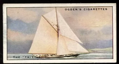 Tobacco Card Ogdens YACHTS & MOTOR BOATS 1930 The Thistle #44 • £2